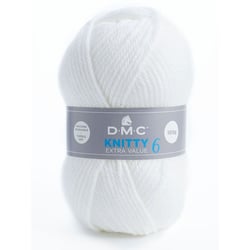 Pelote de fil à tricoter 100% acrylique - DMC - Knitty 6 - Blanc 961