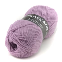 Pelote de fil à tricoter 100% acrylique - Plassard - Layette Plus - Parme foncé 031
