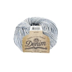 Pelote de fil à tricoter 100% coton - DMC - Natura Medium - Used Blue 137
