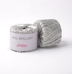 Phil brillant Argent - Phildar - Pelote de fil à tricoter
