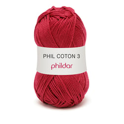 Phil Coton 3 Griotte - Phildar - Pelote de fil à tricoter