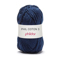 Phil Coton 3 Naval - Phildar - Pelote de fil à tricoter