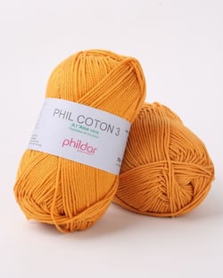 Phil Coton 3 Safran - Phildar - Pelote de fil à tricoter