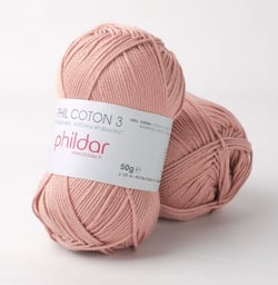 Phil Coton 3 Vieux Rose - Phildar - Pelote de fil à tricoter