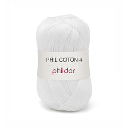 Phil Coton 4 Blanc - Phildar - Pelote de fil à tricoter