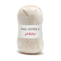 Phil Coton 4 Écru - Phildar - Pelote de fil à tricoter