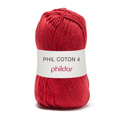 Phil Coton 4 Griotte - Phildar - Pelote de fil à tricoter