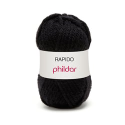 Rapido Noir - Phildar - Pelote de fil à tricoter