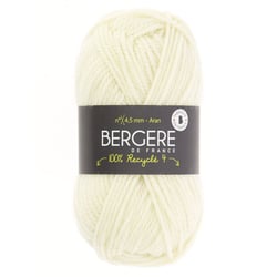 100% recyclé 4 écru - Bergère de France - Pelote blanche