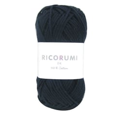 Pelote de fil à crocheter 100% coton - Rico Design - Ricorumi - Bleu marine 036