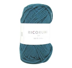 Pelote de fil à crocheter 100% coton - Rico Design - Ricorumi - Bleu pétrole 040
