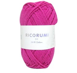 Pelote de fil à crocheter 100% coton - Rico Design - Ricorumi - Fuchsia 014
