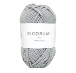 Pelote de fil à crocheter 100% coton - Rico Design - Ricorumi - Gris argent 058