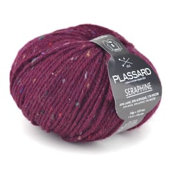 Pelote de fil à tricoter - Plassard - Séraphine - Bordeaux 62