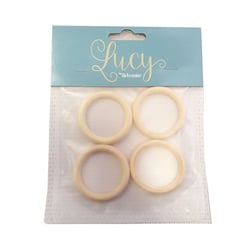 Lot de 4 anneaux en bois Artemio - Lucy