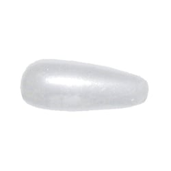 Lot de 150 perles ovales nacrées - Blanc -6x3 mm 