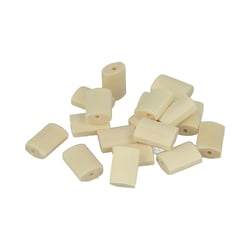 18 perles plates en bois - 10,5 x 15,4mm - Lucy