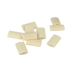 10 perles plates en bois - 15,5 x 25mm - Lucy