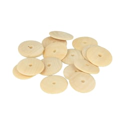 26 perles cabochons en bois - 25mm - Lucy