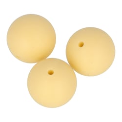 Perle Silicone Ronde 15Mm X3 Jaune