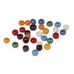 Perles en verre opaques - 8.7mm - couleurs assorties