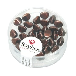 Perles verre triangle 7 mm - praline