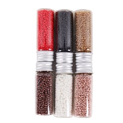6 flacons perles de rocaille à tisser 2mm Créalia - Curry