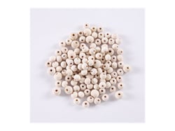 Sachet de perles en bois aux couleurs naturelles - Créalia