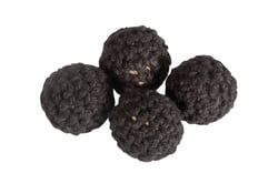 Lot de 4 perles en crochet - 16 mm - Noir 
