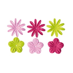 PERLES X51&FLEURSX24 ROSE/VERT
