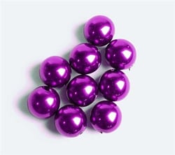 Perles en verre Renaissance - 10mm - bordeaux