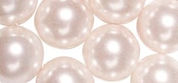 Perles en verre Renaissance - 12mm - rose poudré