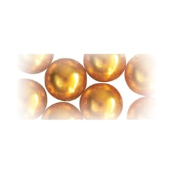 Perles verre Renaissance - jaune d'or 4mm