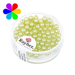 Perles verre Renaissance - vert clair 4mm