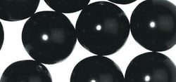 Perles de verre Renaissance noires x 45 perles 6 mm