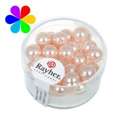 Perles verre Renaissance -rose 8mm