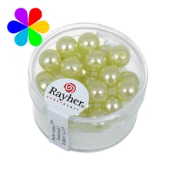 Renaissance 8Mm Vert Tilleul Perles Verre Renaissance 8Mm