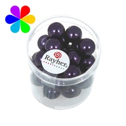 Perles verre Renaissance - prune 
