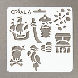 Planche pochoirs Pirates et navire - Créalia