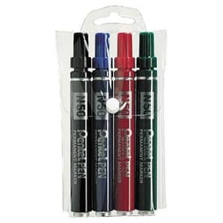 Lot de 4 marqueurs permanents - N60 - Pointe biseautée - Pentel