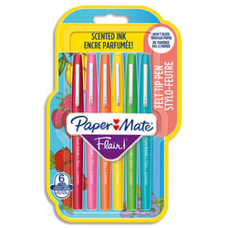 Pochette 6 feutres senteurs - couleurs assorties - Paper Mate FLAIR