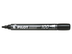 Lot de 4 marqueurs permanents - Couleurs classiques - Permanent Marker 100 - Pointe fine - Pilot