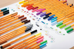 Lot de 8 stylos-feutres - Couleurs pastel - point 88 - Pointe fine - STABILO