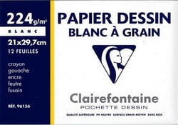 POCHETTE PAPIER DESSIN 224G 12 POCHETTE PAPIER DESSIN 224G 12F 210X297