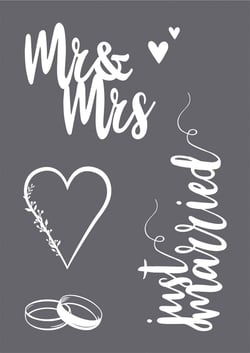 Pochoir mariage - A4