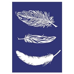 Pochoir - Plumes - 15 x 21 cm - Rayher Hobby