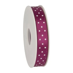 Ruban à pois Double Face 1.5 - Violet/Blanc