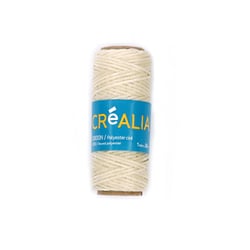 Cordon polyester hyper ciré 1 mm x 20 m Créalia - Créme