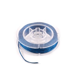 Cordon pailleté tissé 1 mm x 10 m Créalia - Bleu