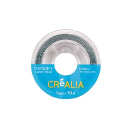 Cordon pailleté tissé 1 mm x 10 m Créalia - Vert